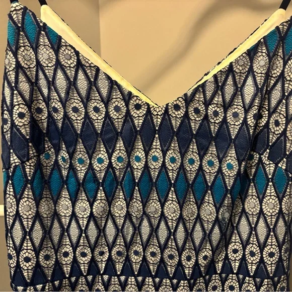 Guess Blue and White Crochet Slip Dress - Picture 9 of 11